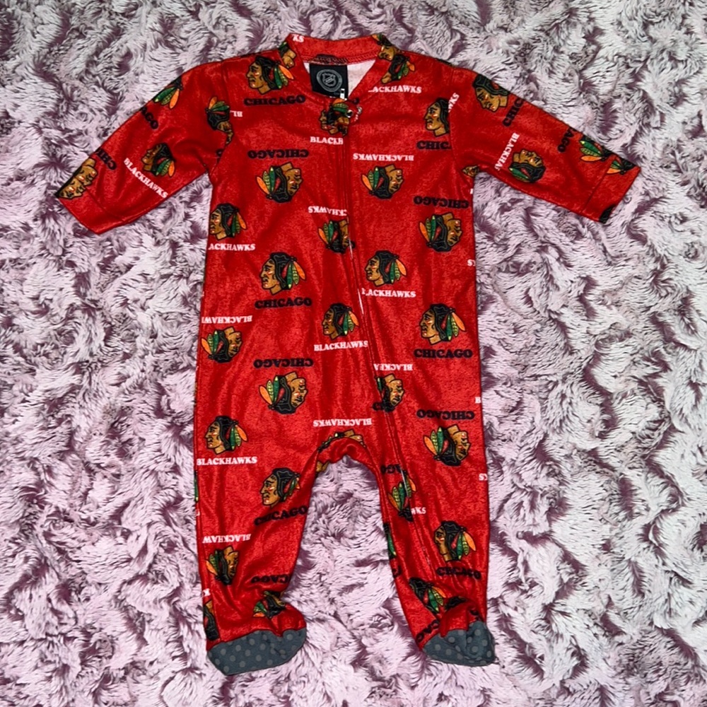 Chicago Blackhawks onesie sized 3-6 mo